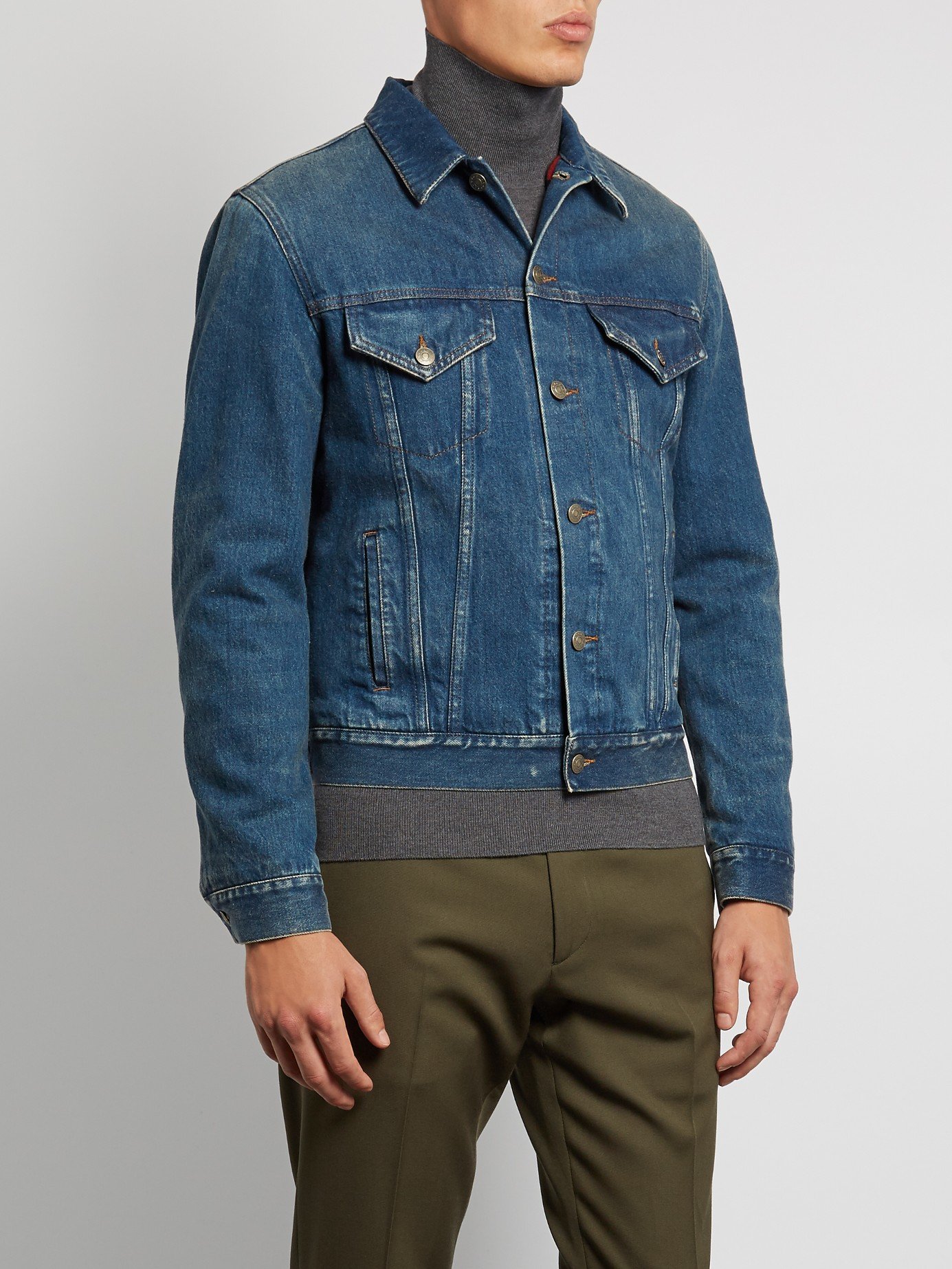 Gucci jean store jacket tiger